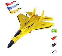 ZY 320 Pro RC Plane,2025 New Remote Control Gliders Airplane, 2.4GHz RC Fighter Jet Plane Model,Aerodynamic Design for Smooth Flight,Anti-Collision Silicone Nose Remote Control Planes (yellow)