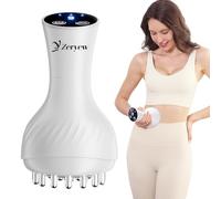 ZY ZERYEW Massaggiatore portatile 3 in 1 per drenaggio linfatico con luce rossa, calore e vibrazioni, strumento senza fili per massaggio anticellulite per rilassamento del corpo, 3 modalità e 9