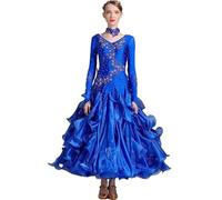 ZYAGH Abiti da Ballo per Donne Abito da Ballo Moderno Spettacolo Nazionale Standard Costume da Ballo Concorso Diamond Abito da Ballo da Sala Standard per Donne(Color5,XL)