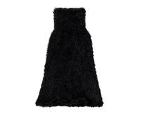ZYAGH Autumn And Winter Lace Coral Fleece Socks Cover Thermal High Elastic Stacking Thick Plush(Black)