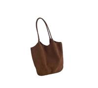 ZYAGH Borsa tote da donna autunno grande Capaci Commuter Versatile pelle scamosciata marrone Op Single Oulder(Brown)