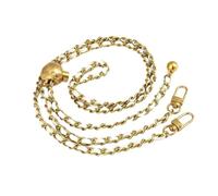 ZYAGH Catena for Borsa, Piccole Palline Dorate, Metallo Resistente alla Luce, Lunghezza Regolabile, Tracolla di Ricambio, Accessori for Tracolla di(Color-01)