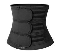 ZYAGH Fascia Addominale Dimagrante Cintura Dimagrante for Donna, Cintura Tripla, Modellante, brucia Grassi, Post-Parto per Addominali(Black-Hooks,XL)