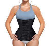 ZYAGH Fascia Addominale Dimagrante Classico Corsetto Modellante for la Vita, Cintura Dimagrante Traspirante, di Controllo della Pancia, Guaina a Clessidra per Addominali(6 Hooks Black,5XL)