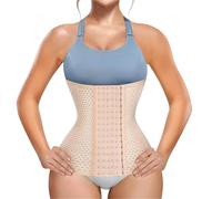 ZYAGH Fascia Addominale Dimagrante Classico Corsetto Modellante for la Vita, Cintura Dimagrante Traspirante, di Controllo della Pancia, Guaina a Clessidra per Addominali(6 Hooks Beige,4XL)
