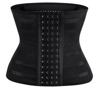ZYAGH Fascia Addominale Dimagrante Intimo da Donna in Rete Traspirante Cintura Modellante di Controllo Ossa d'Acciaio Shapewear per Addominali(Black,4XL)