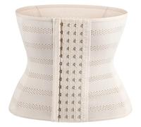 ZYAGH Fascia Addominale Dimagrante Intimo da Donna in Rete Traspirante Cintura Modellante di Controllo Ossa d'Acciaio Shapewear per Addominali(Nude,5XL)