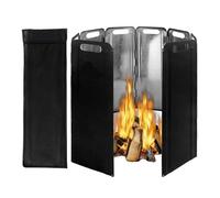 ZYAGH Outdoor Stove Wind Deflector Portable Camping Windshield Folding High Temp Resistant Shield Screen for Hiking(50cm)