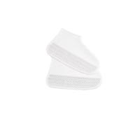 ZYAGH Waterproof Silicone Shoe Covers S/M/L Reusable Non-Slip Rain Boots Unisex Sneakers Protector(White,S(26-34))
