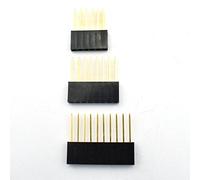 ZYAMY 30 pz 2,54 mm 6 pin 8 pin 10 pin femmina pin intestazione striscia kit fila singola diritta 11 mm lungo ago impilabile intestazione striscia connettore nero PC104