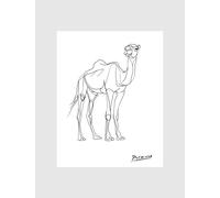 ZYANART - Poster decorativo da parete con disegno di Pablo Picasso, in bianco e nero, senza cornice, #40 (Dromedary camel Farm Animal 3)