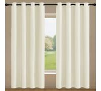 ZYANBIN Tende per Interni 164 x 217 cm Moderne Termiche Tende per Finestre a Vetro per Interni Finestre con Anelli, Beige