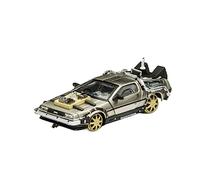 ZYAURA 1/43 Modello Pressofuso For Auto Parte 1 2 3 Macchina Del Tempo DeLorean DMC-12 Per: Lega Metallica(C)
