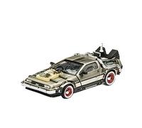 ZYAURA 1/43 Modello Pressofuso For Auto Parte 1 2 3 Macchina Del Tempo DeLorean DMC-12 Per: Lega Metallica(B)