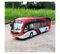 ZYAURA Giocattolo Turistico Elettrico Autobus Traffico Lega Modello Auto Pressofuso Simulazione Città Metallo Con Suono Luce Regalo Bambini(A)