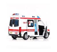 ZYAURA Per: Ambulanza Di Soccorso Ospedaliero Auto Giocattolo In Metallo Pressofuso Tirare Indietro Suono E Lega Leggera 1:32