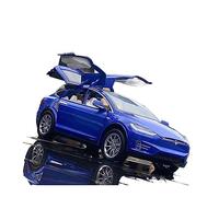 ZYAURA Per:Tesla Model X Die Casting 1:24 Metal Simulation Collection Sound And Light(B)