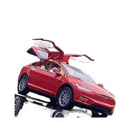 ZYAURA Per:Tesla Model X Die Casting 1:24 Metal Simulation Collection Sound And Light(C)