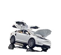 ZYAURA Per:Tesla Model X Die Casting 1:24 Metal Simulation Collection Sound And Light(D)