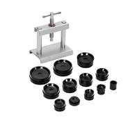 ZYAYNG 12/18pcs Professionale Orologio Presse Set Guarda Indietro for CASO Strumento di Chiusura e Montaggio Die Riparazione Kit Per Orologi(Silver 12 Pcs)
