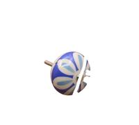 ZYAYNG 12PCS 40mm Hand-painted Ceramic Drawer Knobs Porcelain Rural Cabinet Knob Cupboard Handles Mediterranean Furniture Handle Hardware Per Mobili(Color 8)