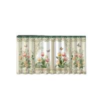 ZYAYNG 1pcs Flat Tulip Butterfly Blocking Curtain Cabinet Per Armadi