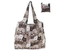 ZYAYNG 5 pezzi di nylon grandi dimensioni borsa riutilizzabile in poliestere a tracolla portatile da donna pieghevole for la spesa Per Shopping(Color3)