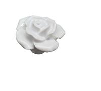 ZYAYNG 6PCS Ceramic Cabinet Pull White Rose Lotus Love Simple Knobs Single Hole Kitchen Furniture Drawer Handle With Flower Per Mobili(Color 3)