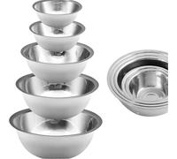 ZYAYNG Ciotola In Acciaio Inox Mixing Bowl Set Of 5, Stainless Steel Bowls, Nesting Whisking For Cooking, Baking, Serving, Food/Salad Prep Per Cucina