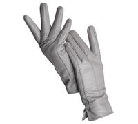 ZYAYNG Guanti In Pelle Da Donna Guanti Da Donna In Pelle Di Pecora Invernali Caldi Più Velluto Corto Sottile Da Guida Guanti In Pelle Da Donna Di Colore For Women Girls(Grey,7.5)
