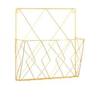 ZYAYNG Libreria A Muro Porta riviste in metallo montato a parete for giornali, for libri, uffici domestici, cartelle di file di giornali, espositore da tavolo da tavolo Per Cameretta Ufficio(Gold)