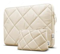 ZYB Puffy Custodia Computer Portatile PC 14 pollici per 15,3 MacBook Air M3 2024 M2 2023, 14" Lenovo Thinkpad Ideapad HP Dell Acer Asus Chromebook Laptop Notebook,Beige