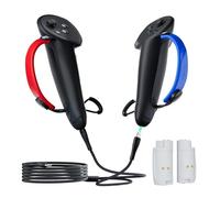 ZYBER Impugnature per controller ricaricabili per Quest 3S/3 Accessori, Cover per controller in silicone con batterie ricaricabili e cavo di ricarica