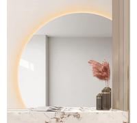 ZYBOWAYL 100cm Specchio Bagno Antiappannamento con Luce LED 90cm Specchio per Trucco da Parete Dimmerabile 3 Colori Retroilluminato, Touch Control(Right Under Cut,90cm/36)