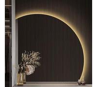 ZYBOWAYL Specchio da Bagno a LED Dimmerabile, Specchio Vanity Montato a Parete Senza Cornice Retroilluminato 3 Colori Intelligente, Anti-Appannamento(Left Under Cut,80cm/32)