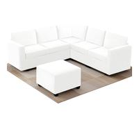 ZYBSLCSY Copridivani Velluto Con Seduta Cuscino E Schienali Separati Copridivano Angolare Elasticizzato Protezione Coprimobile Split Combinato Divano Componibile U (Sofa Cover 230-300cm,White)