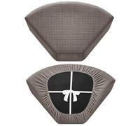 ZYBSLCSY Jacquard Stretch Coprisedile per Caravan, Carovana Copricuscino per Divano Camper con Elastica E Allacciatura,Fodere per RV Panchina (Taupe,W85-105cm,D85-105cm)