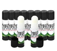 ZYBUX - Bastoncini di colla (10 pezzi, 15 g) - 90% naturale, forte tenuta, adesivo adatto ai bambini per casa, scuola, ufficio e artigianato