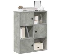 ZycaXzCrons Libreria grigio cemento, 60 x 24 x 76,5 cm, materiale in legno, design moderno, con armadio e porta, flessibile, utilizzabile come divisorio per Livingroom Bedroom Office