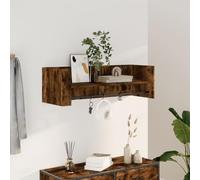 ZycaXzCrons Mensola da parete in legno con asta sospesa, 100 x 35 x 30,5 cm, design moderno, robustezza e durata per camera da letto e corridoio