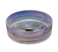 ZYCDP Lavabo Bagno da Appoggio Vetro da Rotondo 360 X 360 X 115 mm Senza Foro Per Rubinetto Colore