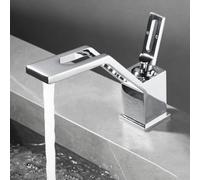 ZYCDP Miscelatore Bagno Lavabo Moderno Monocomando Rubinetto Lavandino Bagno Ottone Cromato