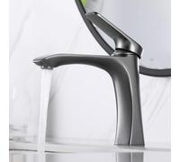 ZYCDP Miscelatore Bagno Lavabo Moderno Rubinetto Bagno Monocomando acqua Calda e Fredda Grigio Canna di Fucile