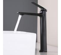 ZYCDP Miscelatore Bagno Lavabo Moderno Rubinetto Bagno Monocomando acqua Calda e Fredda Nero