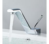 ZYCDP Miscelatore Bagno Lavabo Moderno Rubinetto Lavabo Monoforo acqua Calda e Fredda Cromato