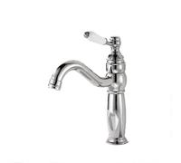 ZYCDP Miscelatore Bagno Vintage Monocomando 360° Rotazione, Cromo, Corto