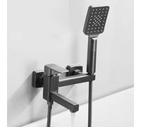 ZYCDP Miscelatore Doccia a Parete Monocomando Rubinetto Vasca da Bagno con Doccia Grigio Pistola