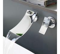 ZYCDP Miscelatore Lavabo Bagno Incasso a Cascata Rubinetto Bagno Lavabo acqua Calda e Fredda Cromo