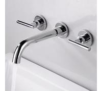 ZYCDP Miscelatore Lavabo Bagno Incasso Girevole a 360° Rubinetto Bagno Lavabo Due Manopole Cromo