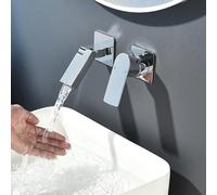 ZYCDP Miscelatore Lavabo Bagno Incasso Rubinetto Bagno Lavabo in Ottone Monocomando Cromo